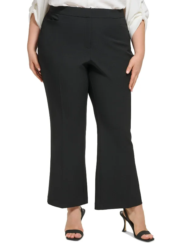 Deep Discounts Plus Womens High Rise Business Wide Leg Pants