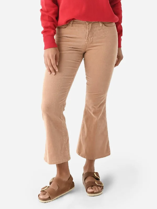 Massive Deals Le Crop Flare Corduroy Jean In Light Camel