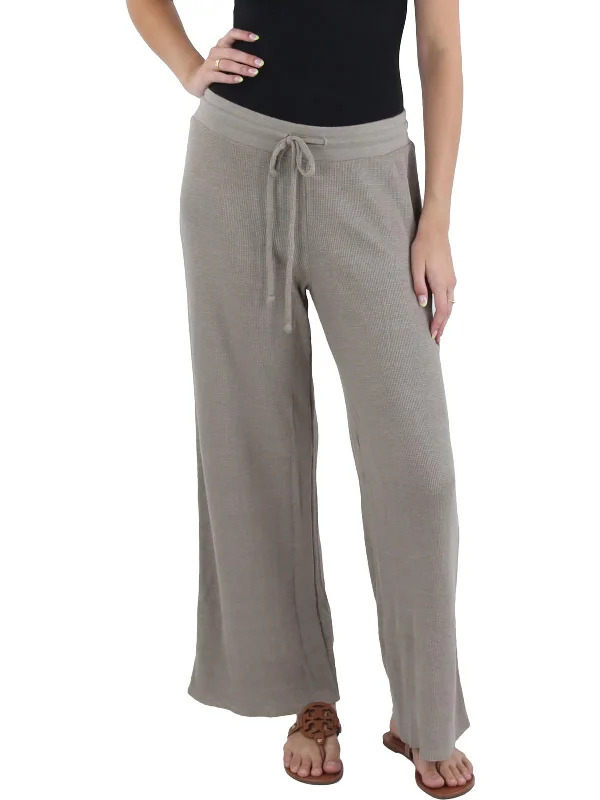 Price Drop Alert Jaden Womens Waffle Thermal Straight Leg Pants
