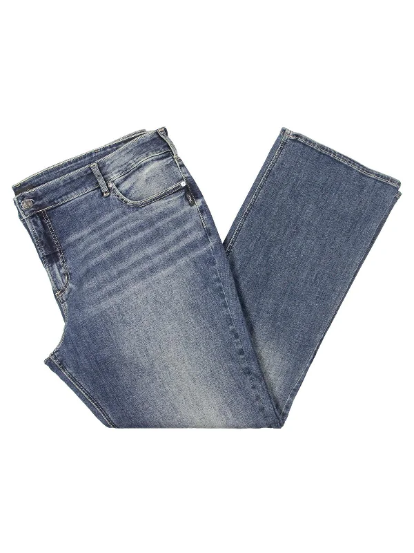Great Deals Plus Womens High Rise Medium Wash Bootcut Jeans