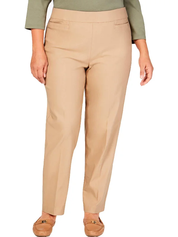 Discount Deals Plus Womens Modern Fit Stretch Straight Leg Pants