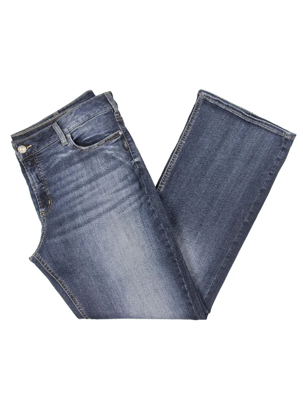 Midnight Sale Plus Womens Mid Rise Medium Wash Bootcut Jeans