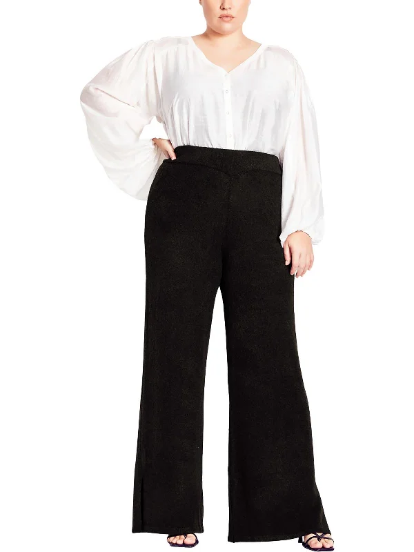 Limited Supply Womens Split Hem Long Wide Leg Pants
