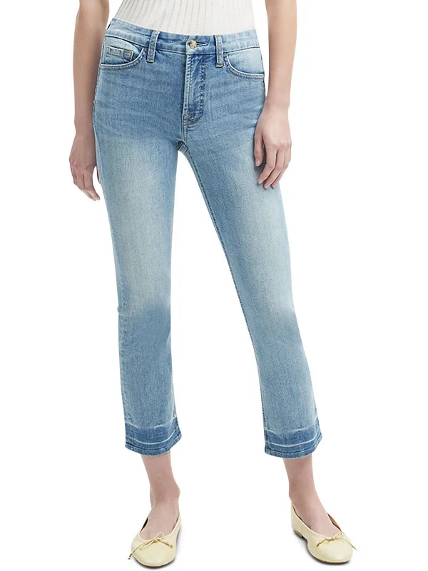 Early Access Plus Womens Ankle Slimming Straight Leg Jeans