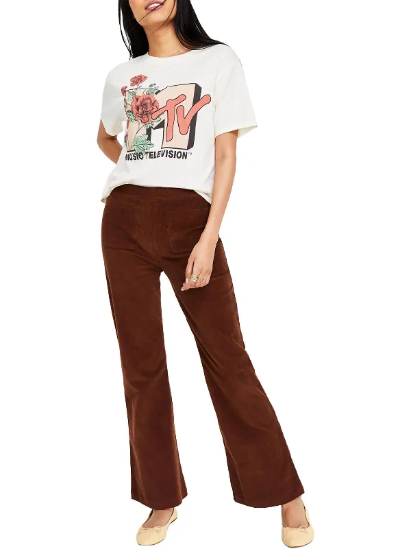 Anniversary Sale Juniors Womens High Rise Ribbed Wide Leg Pants
