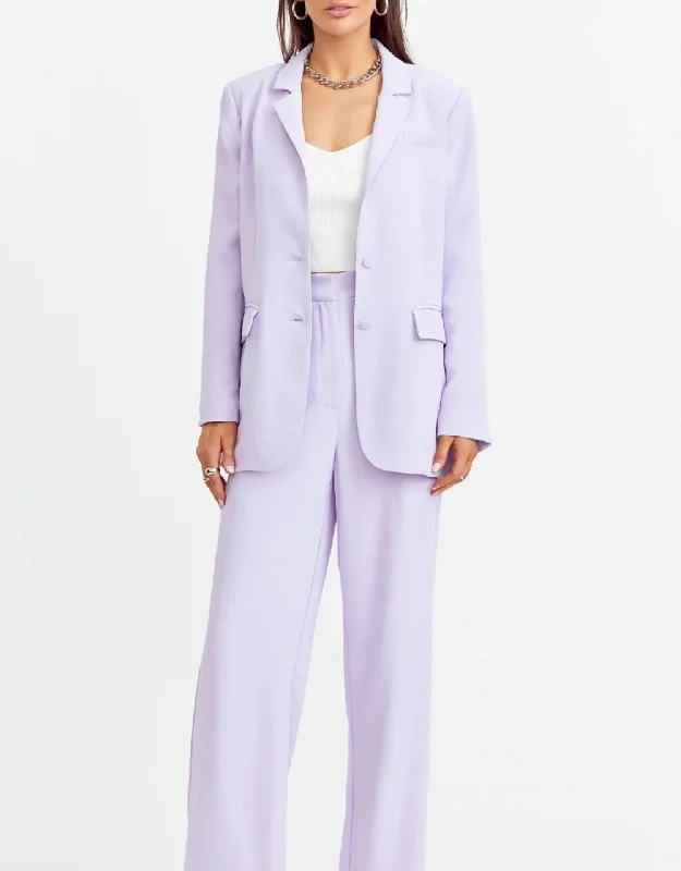 Mega Sale High Rise Wide Leg Trouser In Purple