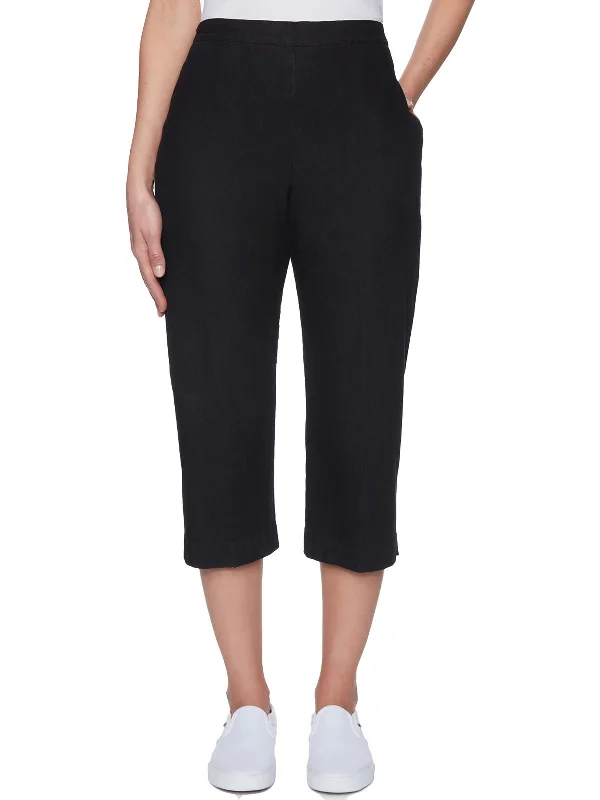 Price Blitz Petites Womens Comfort Waist Pull On Capri Pants