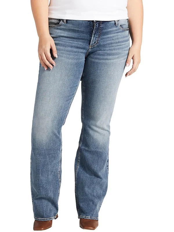 Weekend Offers That Thrill Plus Elyse Womens Curvy Fit Slim Bootcut Jeans