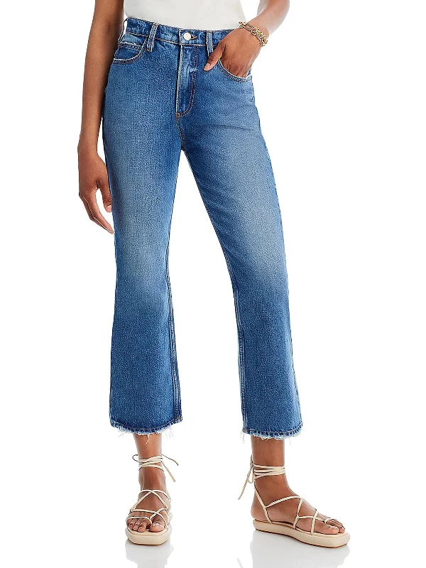Weekend Savings Sensation Womens High Rise Cropped Bootcut Jeans