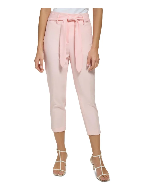 Reduced Prices Petites Womens Tapered Legs Tie Belt Trouser Pants