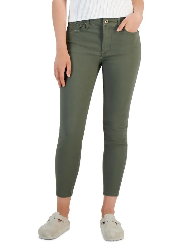 Deep Discounts Juniors Womens Mid Rise Denim Skinny Jeans