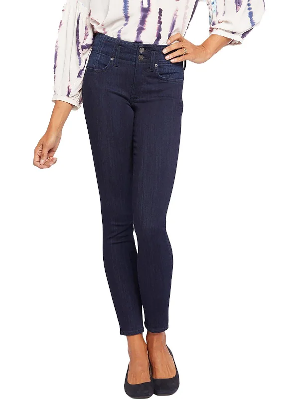 Weekend Savings Delight Ami Womens Mid-Rise Dark Wash Skinny Jeans