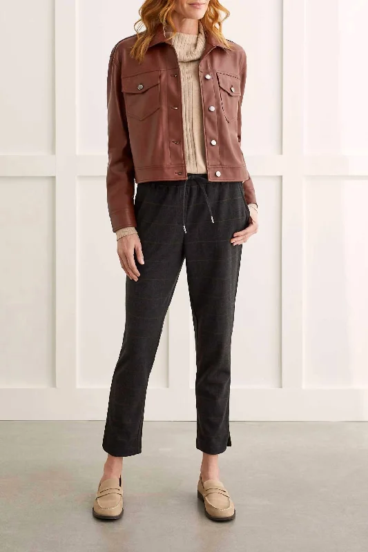 Act Now Ponte Pant In Charcoal