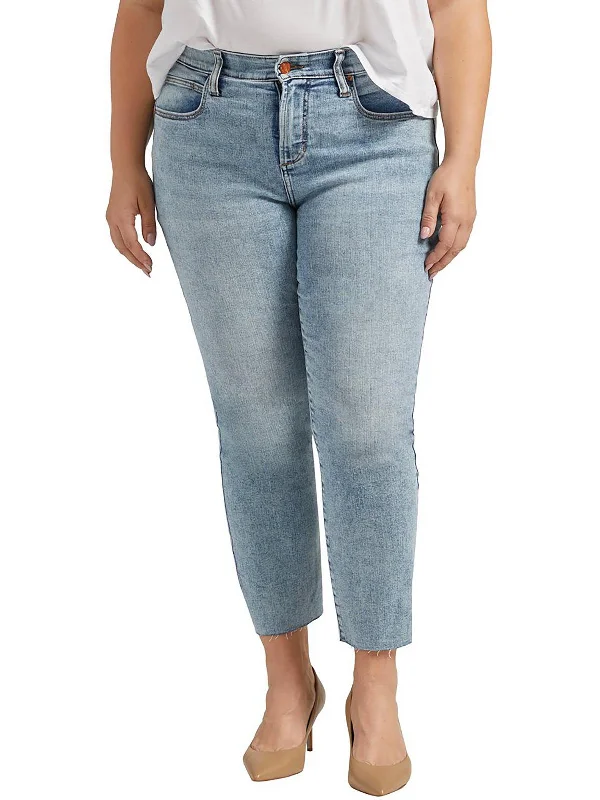 Your Weekend, Your Savings Plus Ruby Womens Mid-Rise Cropped Straight Leg Jeans