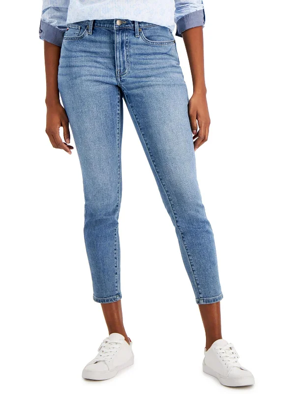 Big Deal Womens High Rise Cropped Ankle Jeans
