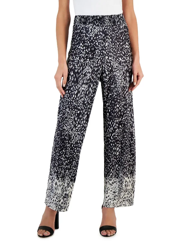 Stock Clearance Womens High Rise Pleated Wide Leg Pants