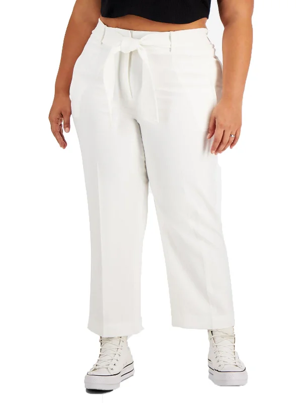 The Best Prices Plus Womens Mid-Rise Tie-Waist Cropped Pants