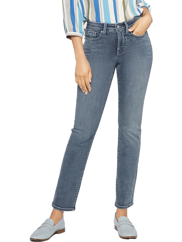 Time-Sensitive Sheri Womens Mid-Rise Medium Wash Slim Jeans