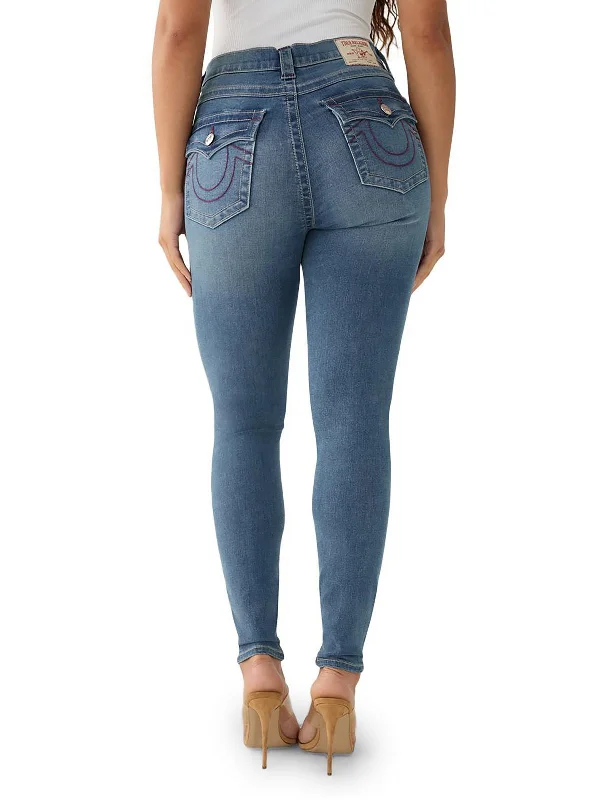 Final Clearance Halle Womens High-Rise Stretch Skinny Jeans