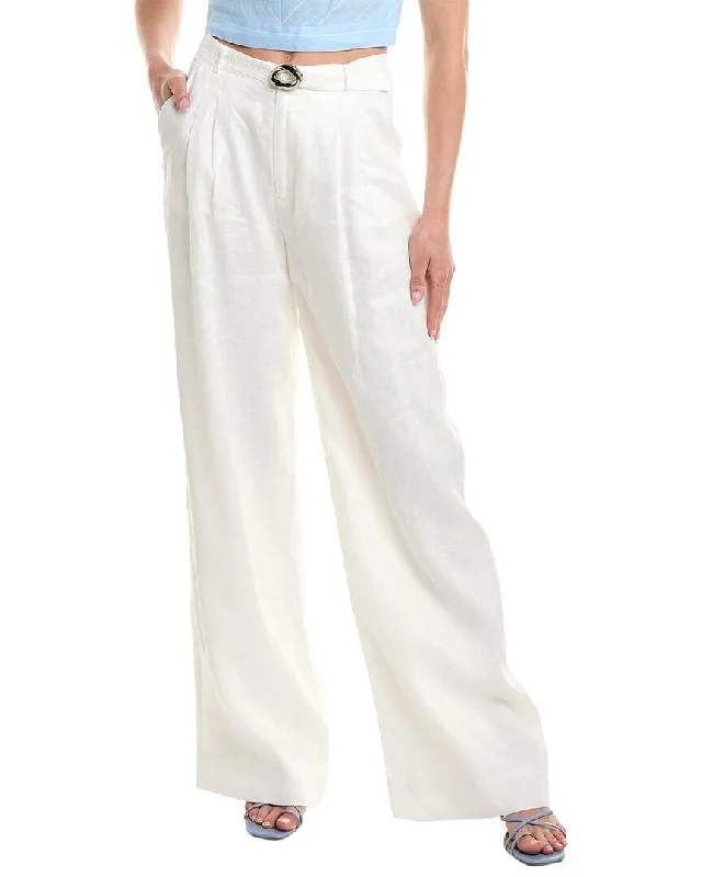 Deal of the Week Nicholas Calista Belted Wide Leg Linen-Blend Pant
