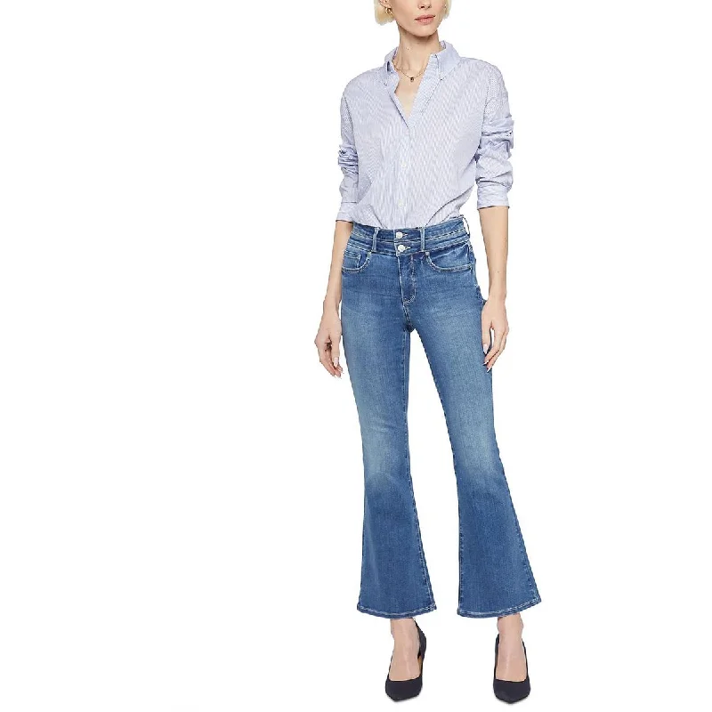 Don't Miss Out Ava Womens High Rise Medium Wash Flare Jeans