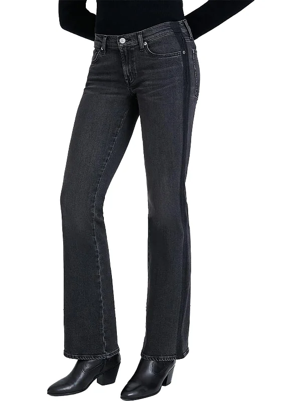 New Arrival Womens Low-Rise Whisker Wash Bootcut Jeans