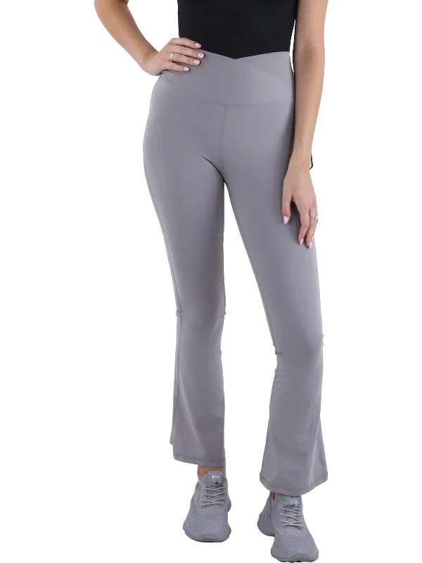 Savings Alert Madison Womens High Rise Crossover Flared Pants