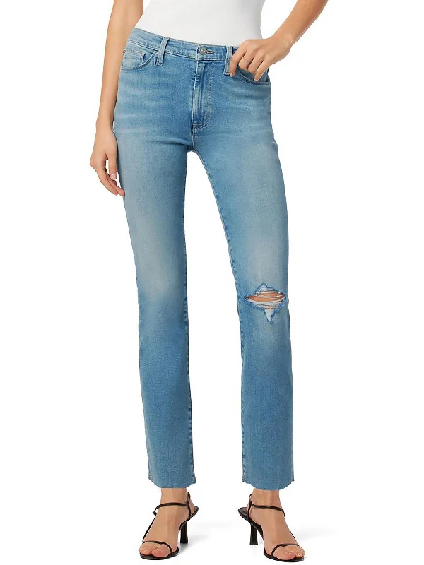 Weekend Savings Spectacular Blair Womens High-Rise Straight Leg Cropped Jeans