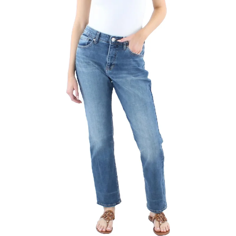 Anniversary Sale Stella Womens High Rise Stretch Straight Leg Jeans