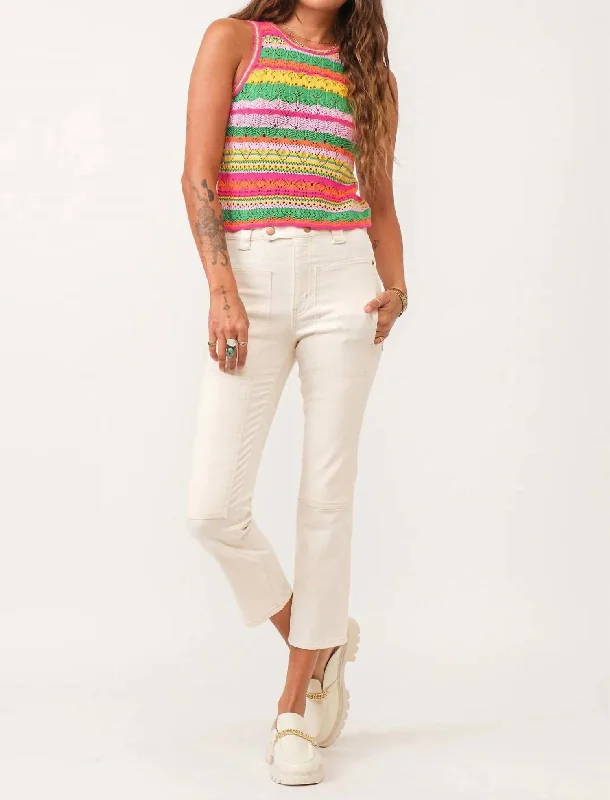Savings Galore Frankie Straight Cropped Jeans In Wheat