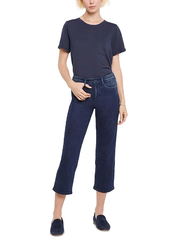 Crazy Deal Womens Denim Slimming Cropped Jeans