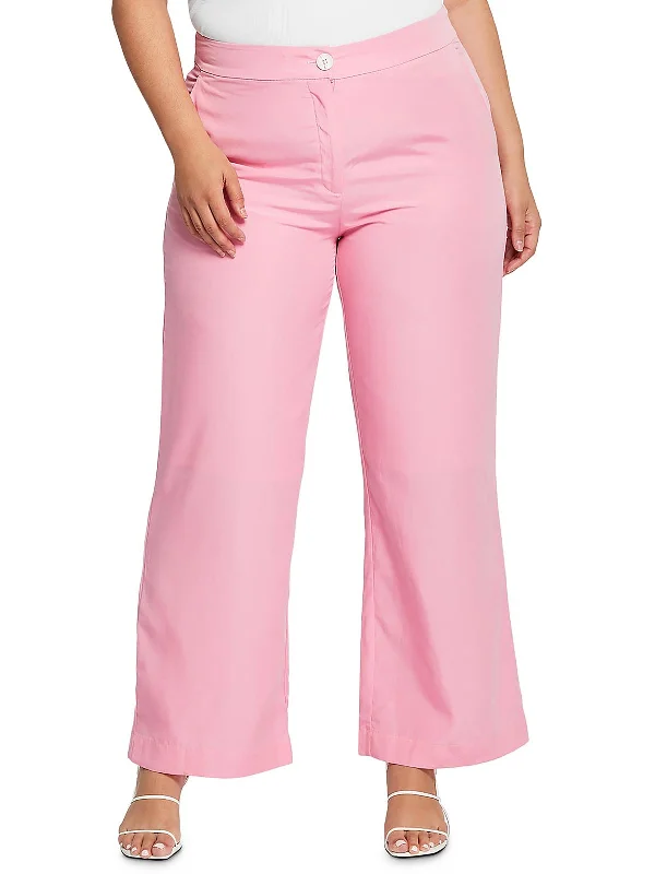 Weekend Savings Extravaganza Plus Womens Textured High Rise Capri Pants