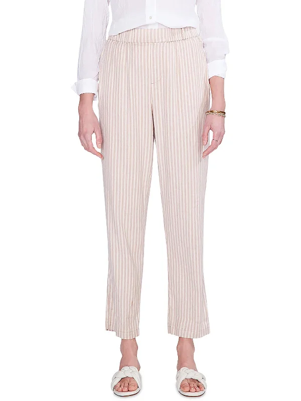 Instant Savings Womens Striped Casual Straight Leg Pants