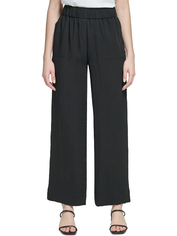 Stock Clearance Womens High Rise Stretch Wide Leg Pants