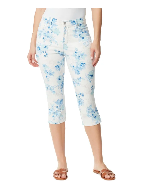 Closeout Womens Cropped Floral Cropped Jeans