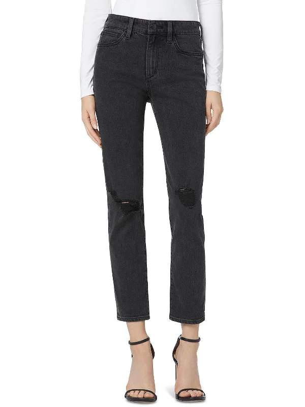 Weekend Offers That Amaze The Lara Womens Distressed Mid Rise Ankle Jeans