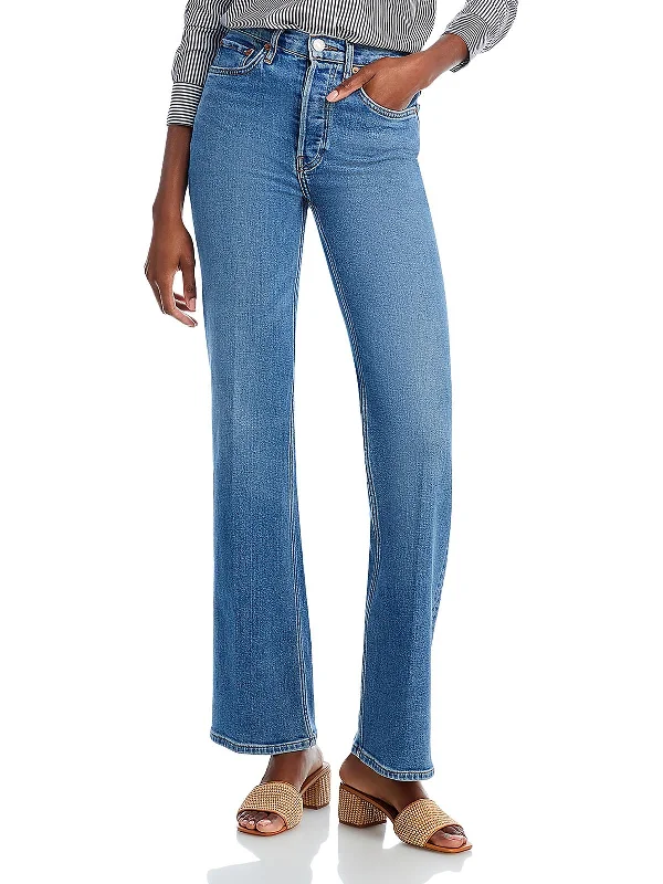 Hurry Up Womens High Rise Corduroy Wide Leg Jeans