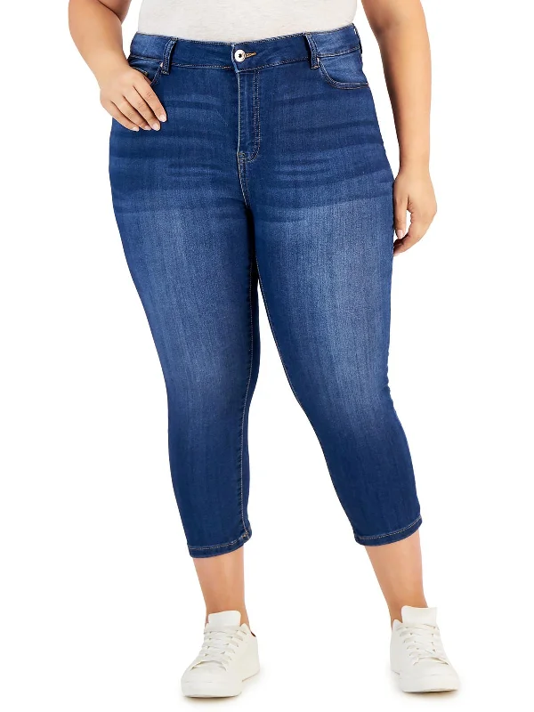 Weekend Shopping Extravaganza Womens Mid Rise Cropped Skinny Jeans