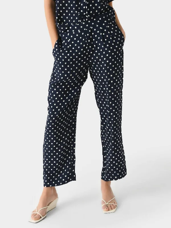 Discount Deals Leigh Pant In Navy Polka Dot