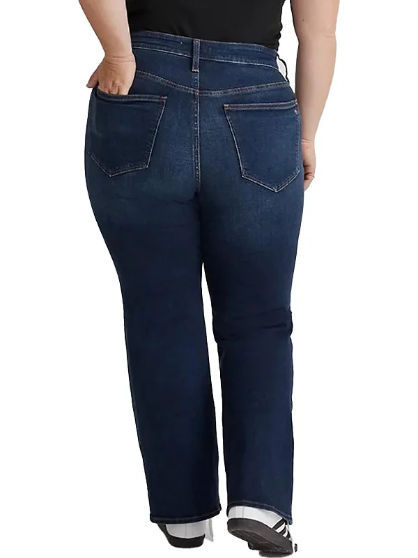 Weekend Offers That Please Plus Womens Skinny Dark Wash Flare Jeans