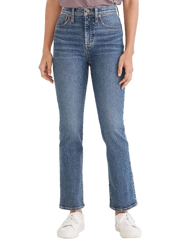 Midnight Sale Cali Womens High Rise Cropped Bootcut Jeans