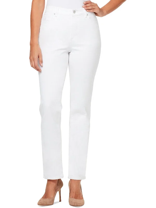 Weekend Savings Delight Petites Womens Ankle Slimming Straight Leg Jeans