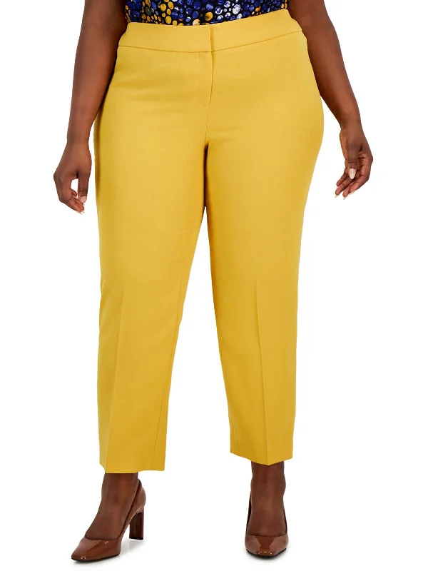 Quick Sale Plus Womens High Rise Stretch Straight Leg Pants