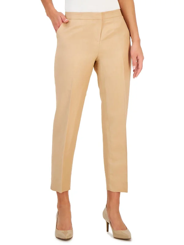 Weekend Offers That Excite Petites Womens High Rise Solid Straight Leg Pants