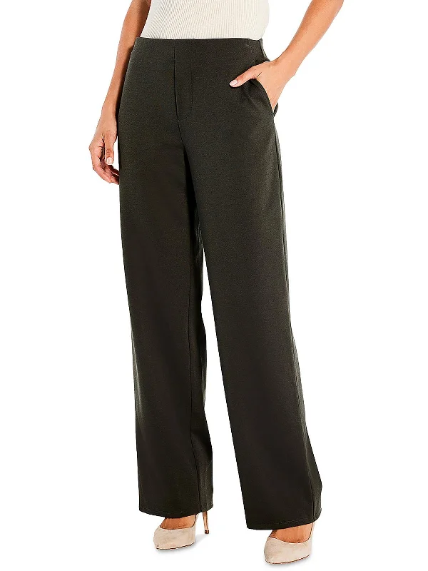 Factory Direct Sale Womens High Rise Solid Wide Leg Pants