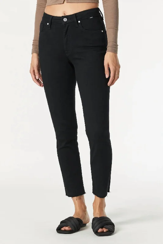 One-DAY Sale Viola High Rise Straight Leg In Black