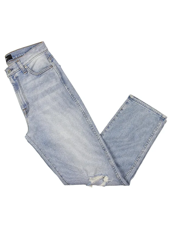 Major Savings Womens High Rise Light Wash Straight Leg Jeans