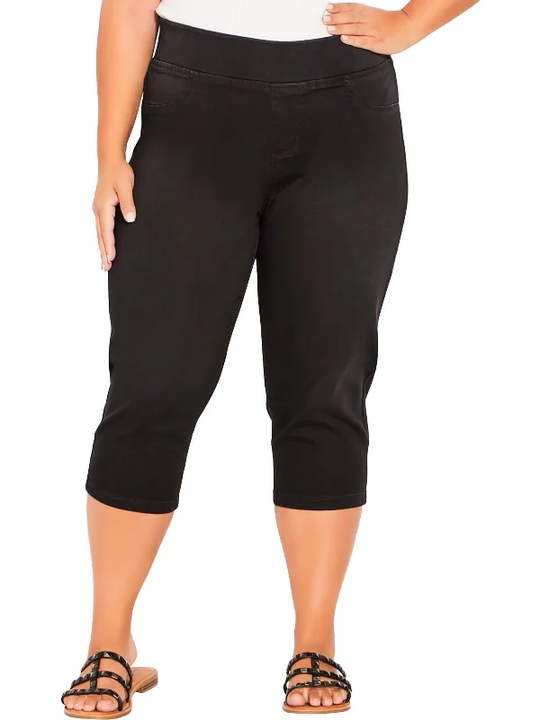 Huge Savings Plus Womens Stretch Denim Cropped Jeans