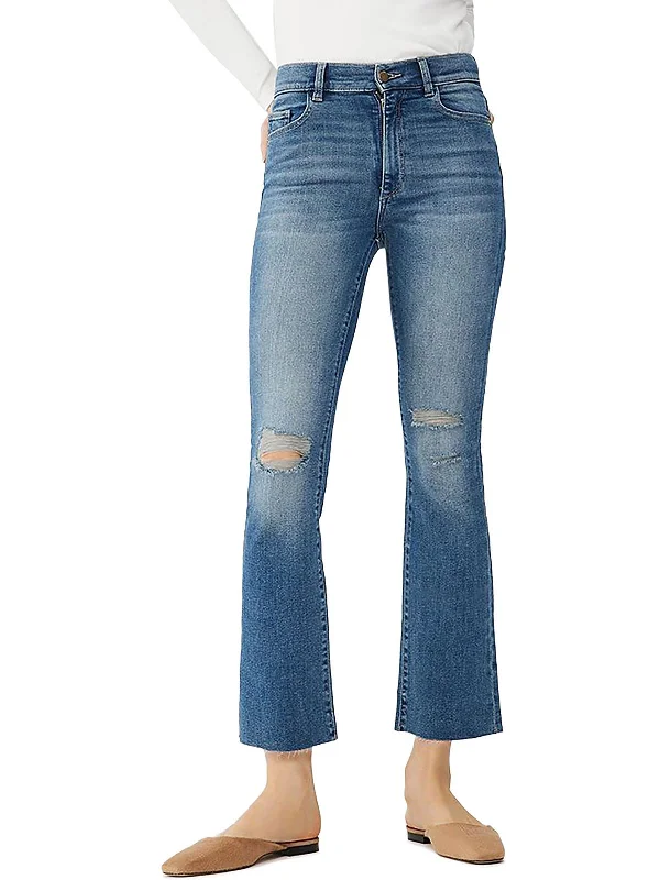 Mega Sale Womens High Rise Distressed Bootcut Jeans