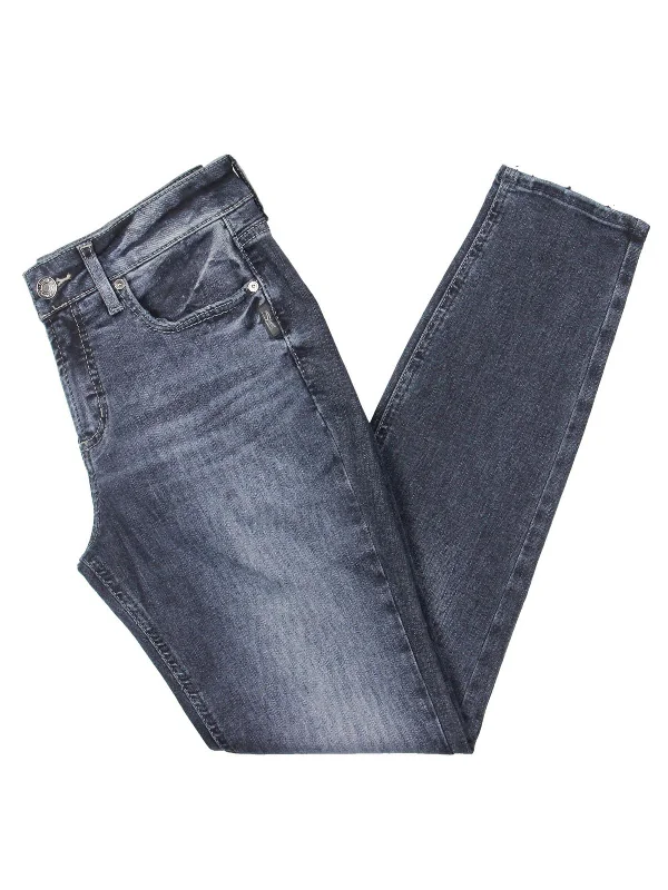 One-Day Only Womens Mid-Rise Faded Skinny Jeans